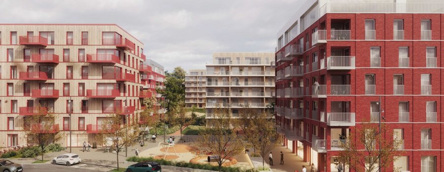 Vītolu Parks svin pirmo divu dzīvojamo ēku Spāru svētkus